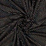 Lycra Fantasia Lux Nero Paillettes Argento