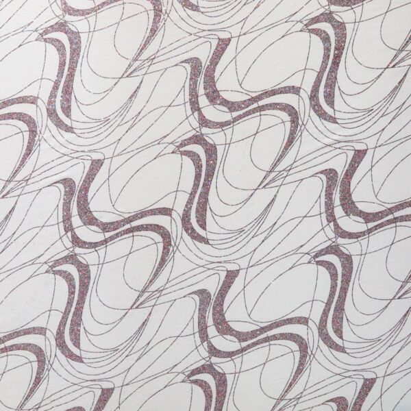 Lycra Fantasia Vortice Multi Glitter Bianco