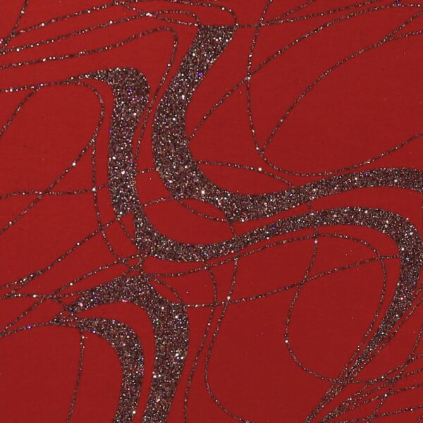 Lycra Fantasia Vortice Multi Glitter Rosso