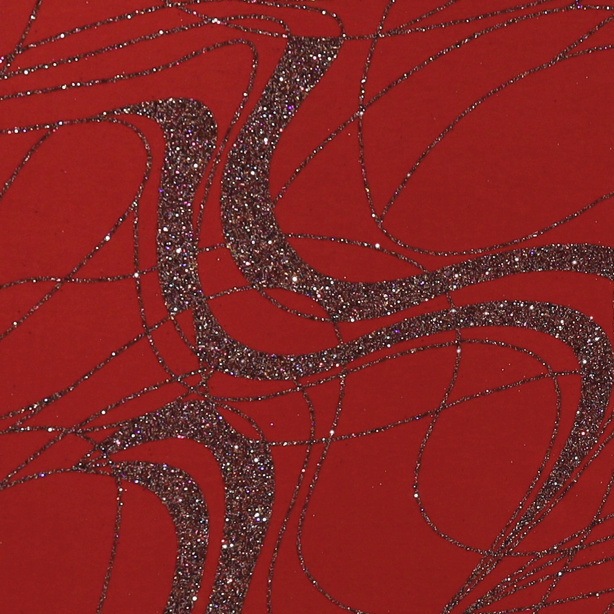 Lycra Fantasia Vortice Multi Glitter Rosso