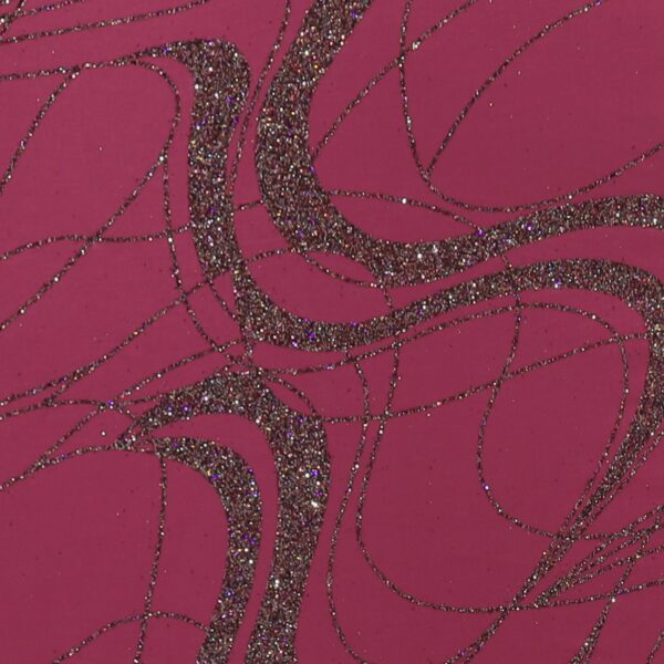 Lycra Fantasia Vortice Multi Glitter Fucsia Scuro