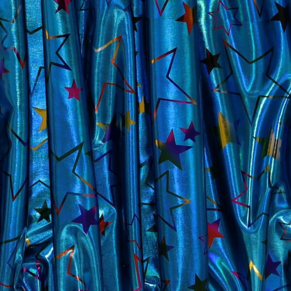 Lycra Lamè Fantasia Stella Turchese