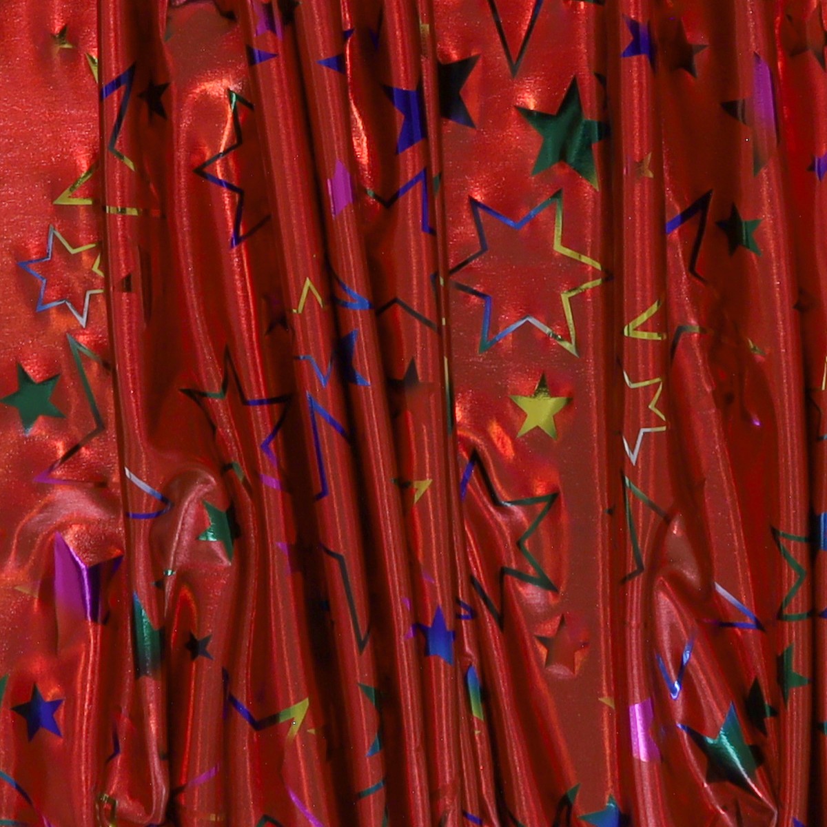 Lycra Lamè Fantasia Stella Rosso