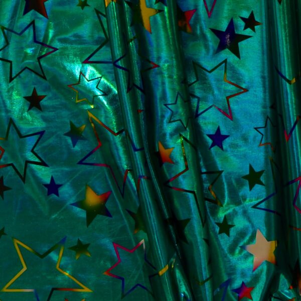 Lycra Lamè Fantasia Stella Verde