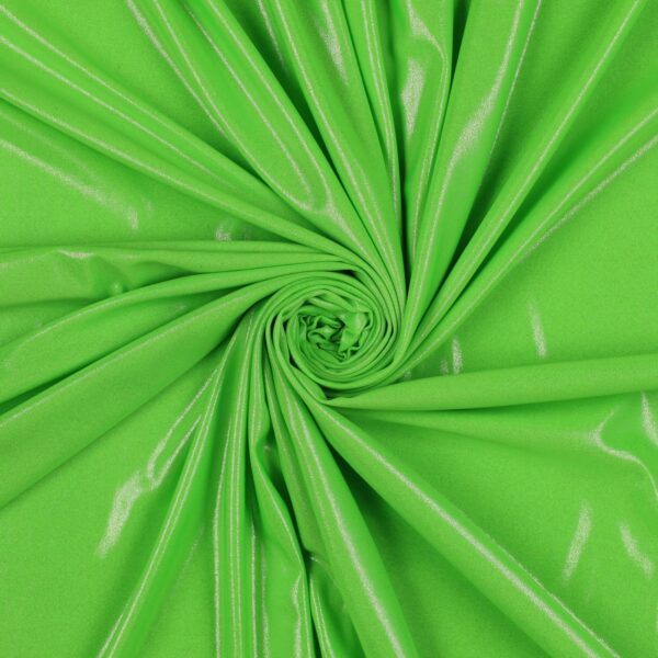 Lycra Fantasia Effetto Acqua Verde Fluo effetto Argento