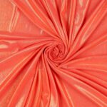 Lycra Fantasia Effetto Acqua Corallo Fluo effetto Oro