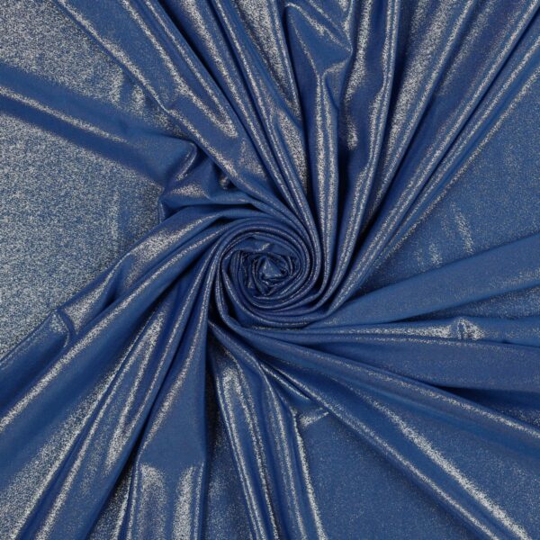 Lycra Fantasia Effetto Acqua Blu Royal effetto Argento