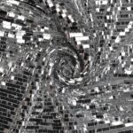 Tessuto Paillettes Cancan Bianco Argento