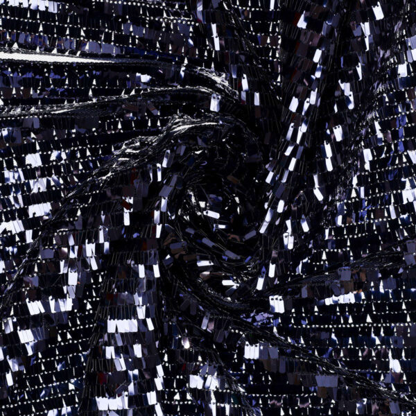 Tessuto Paillettes Cancan Blu Navy