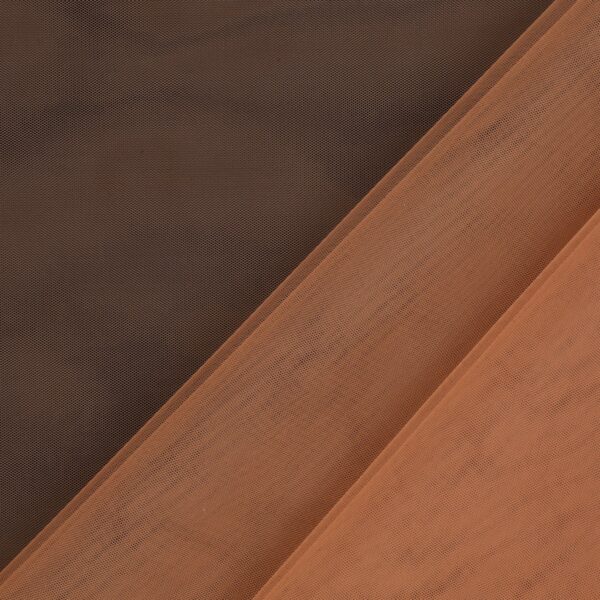 Tulle Sposa Mano Seta (Monobava) - Mattone - Mezzo Metro