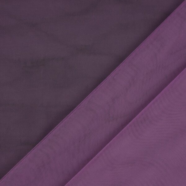 Tulle Sposa Mano Seta (Monobava) - Viola Melanzana - Mezzo Metro