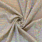 Maglia Elastica Lurex con Paillettes Zig Zag Iridescente - Nudo