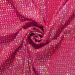 Maglia Elastica Lurex con Paillettes Zig Zag Iridescente - Fucsia