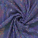 Maglia Elastica Lurex con Paillettes Zig Zag Iridescente - Blu Royal
