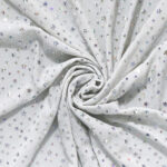 Maglia Elastica Lurex con Paillettes Stella - Bianco Paillettes Argento