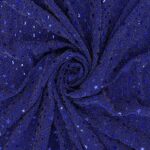 Maglia Elastica Lurex con Paillettes Stella - Blu Royal Paillettes Blu