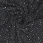 Maglia Elastica Lurex con Paillettes Stella - Nero Paillettes Nero