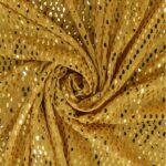 Maglia Elastica Lurex con Paillettes Mezza Luna - Giallo Paillettes Gialla