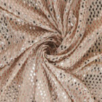 Maglia Elastica Lurex con Paillettes Mezza Luna - Nudo Paillettes Rosa