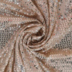 Maglia Elastica Lurex con Paillettes Zig Zag - Nudo Paillettes Rosa