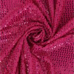 Maglia Elastica Lurex con Paillettes Zig Zag - Fucsia Paillettes Fucsia