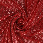 Maglia Elastica Lurex con Paillettes Zig Zag - Rosso Paillettes Rossa