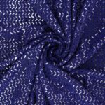 Maglia Elastica Lurex con Paillettes Zig Zag - Blu Royal Paillettes Blu