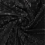 Maglia Elastica Lurex con Paillettes Zig Zag - Nero Paillettes Nero