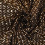 Maglia Elastica Lurex con Paillettes Zig Zag - Nero Paillettes Oro