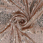 Maglia Elastica Lurex con Paillettes Esagonale - Nudo Paillettes Rosa