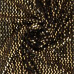 Maglia Elastica Lurex con Paillettes Esagonale - Nero Paillettes Oro