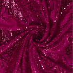 Maglia Elastica Lurex con Paillettes Quadrata - Fucsia Paillettes Fucsia