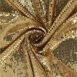 Maglia Elastica Lurex con Paillettes Quadrata - Nudo Paillettes Oro