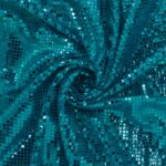 Maglia Elastica Lurex con Paillettes Quadrata - Turchese Paillettes Turchese