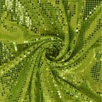 Maglia Elastica Lurex con Paillettes Quadrata - Verde Fluo Paillettes Verde