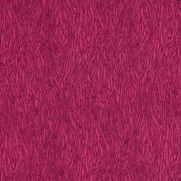 Tessuto mesh bielastico zebra glitter tono su tono Fucsia - foto estesa