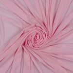 Tessuto Mesh (Tulle) Bielastico - Rosa Baby - Mezzo Metro