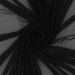 Tessuto Mesh (Tulle) Bielastico - Nero - Mezzo Metro