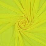 Tessuto Mesh (Tulle) Bielastico - Giallo Fluo - Mezzo Metro