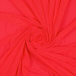 Tessuto Mesh (Tulle) Bielastico - Corallo Fluo - Mezzo Metro