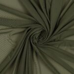 Tessuto Mesh (Tulle) Bielastico - Kaki Scuro - Mezzo Metro