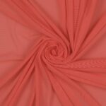 Tessuto Mesh (Tulle) Bielastico - Corallo Scuro - Mezzo Metro
