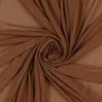 Tessuto Mesh (Tulle) Bielastico - Tabacco - Mezzo Metro