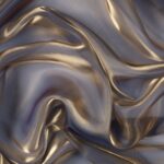 Dettaglio organza lucida blu riflesso oro - trasparenza e riflessi