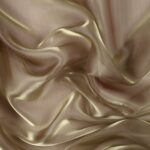 Dettaglio organza lucida tortora - trasparenza e riflessi