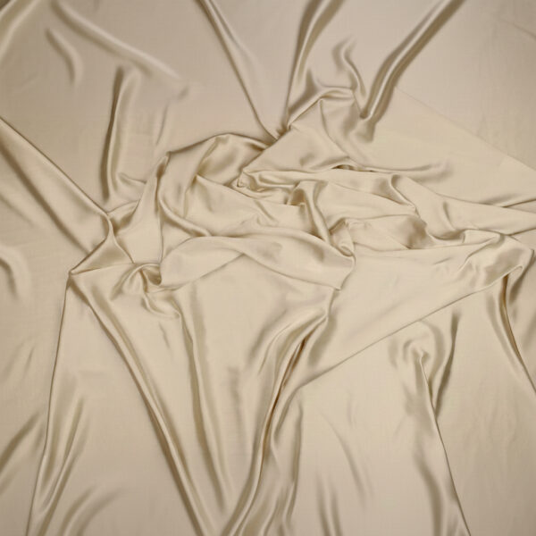Tessuto Cupro Satin Manoseta Debacato - al Metro - CREMA