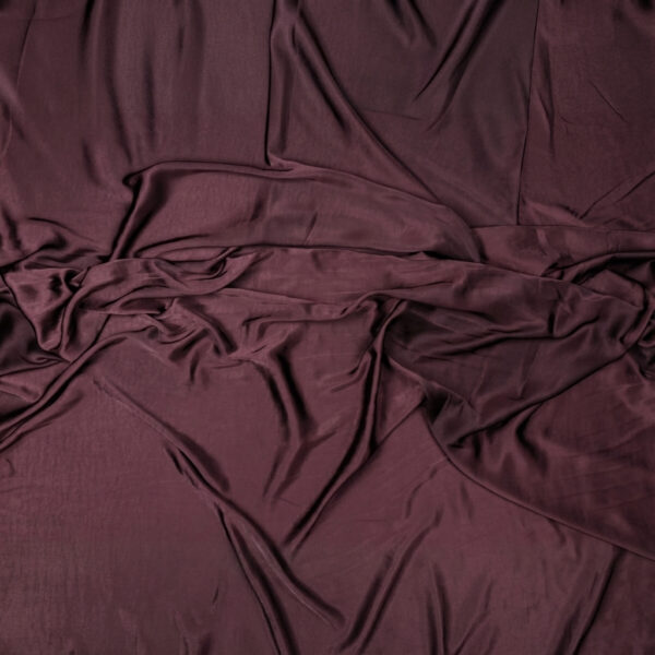 Tessuto Cupro Satin Manoseta Debacato - al Metro - PRUGNA IMPERIALE