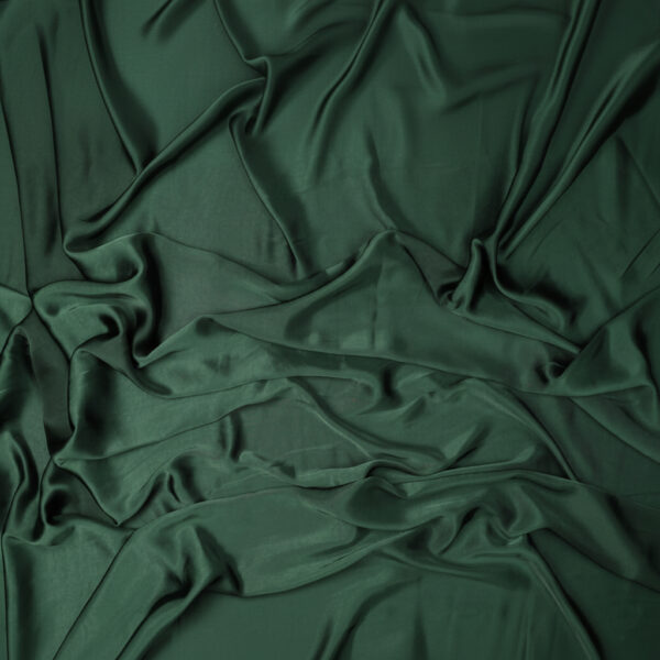 Tessuto Cupro Satin Manoseta Debacato - al Metro - VERDE INGLESE