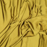 Tessuto Cupro Satin Manoseta Debacato - al Metro - SENAPE DORATO