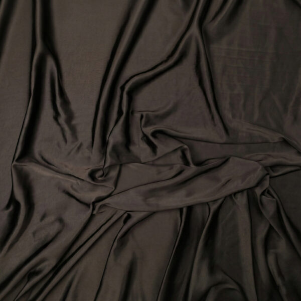 Tessuto Cupro Satin Manoseta Debacato - al Metro - NERO